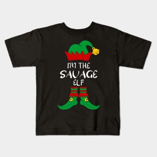 I'M THE SAVAGE ELF Kids T-Shirt